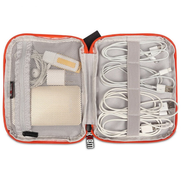 Travel Gadget Organizer Case – Cable Storage Bag for Phone Chargers & Tech Accessories