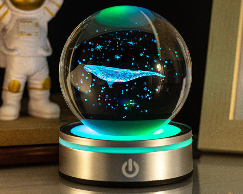 Colorful LED Crystal Ball Night Light – 3D Illusion Table Lamp Home Decor