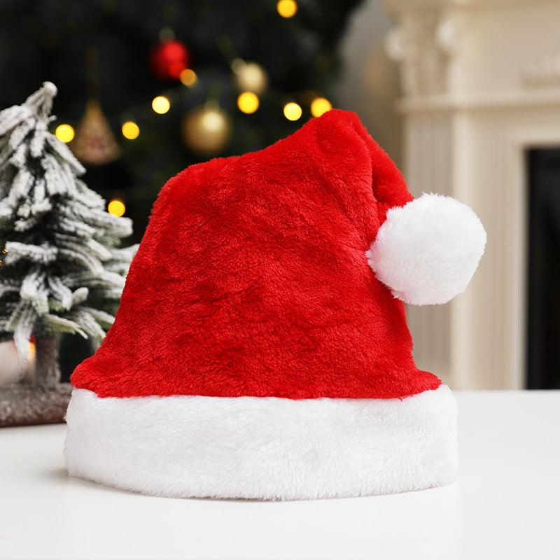 Festive Plush Santa Hat – Ultra Soft Velvet Christmas Party Headwear
