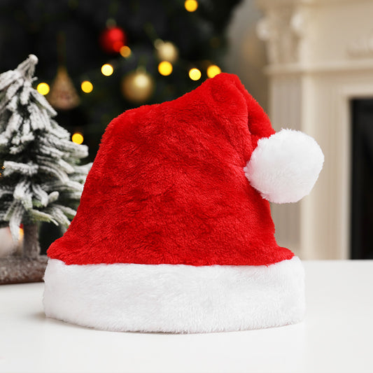 Festive Plush Santa Hat – Ultra Soft Velvet Christmas Party Headwear