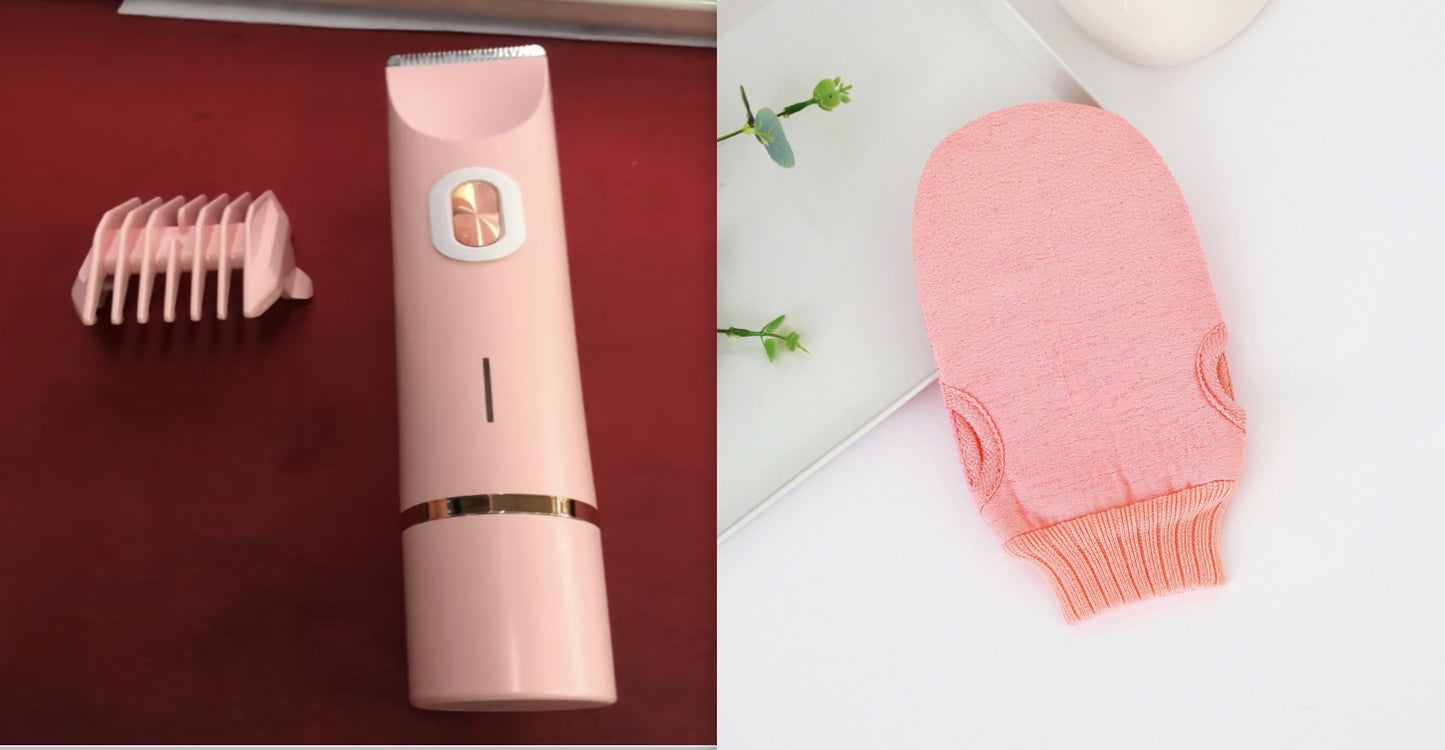 Women’s Electric Bikini Trimmer 2-in-1 Hair Remover – Painless Wet & Dry Pubic Hair Shaver for Sensitive Skin