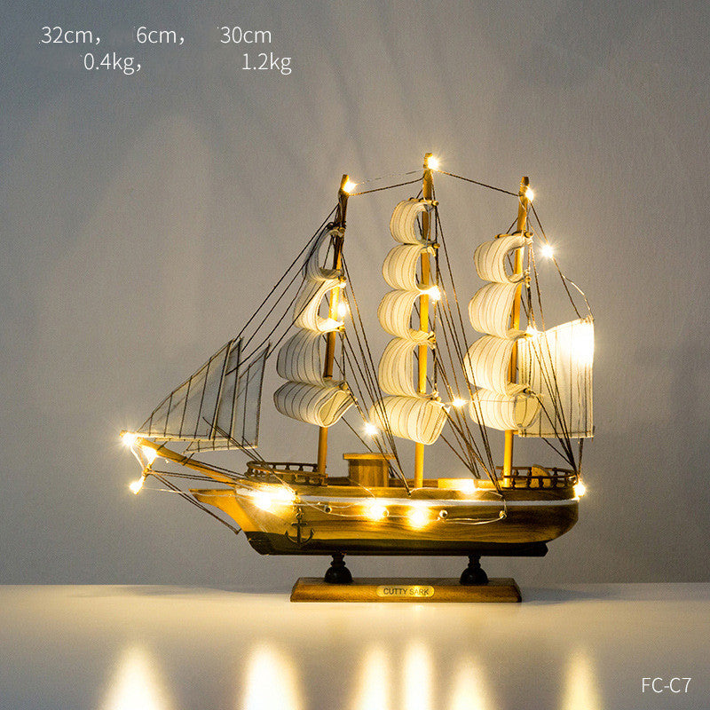 Coastal Sailing Home Decor – Creative Craft Ornament for Modern Interior Design
