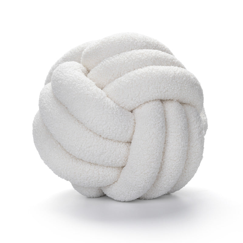 Spherical Lamb Wool Cushion – Soft Sofa Throw Pillow for Living Room & Bedroom Decor