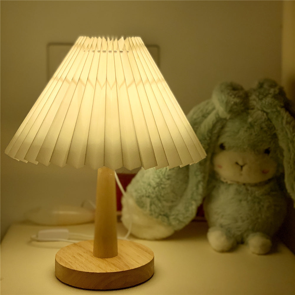 Cozy USB Pleated Lamp – Warm White & Yellow Dimmable LED Table Light