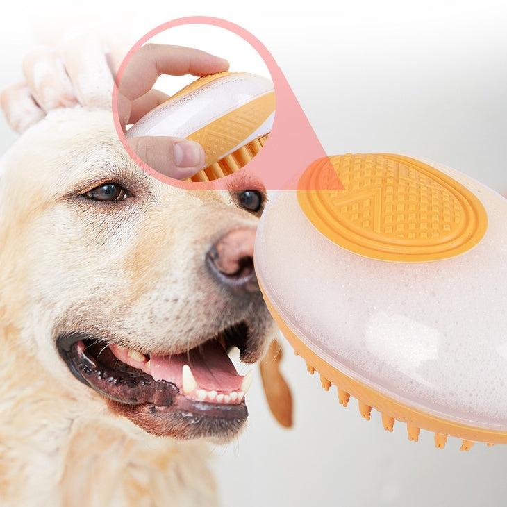 Pet Spa & Bath Brush – 2-in-1 Silicone Massage and Hair Removal Comb