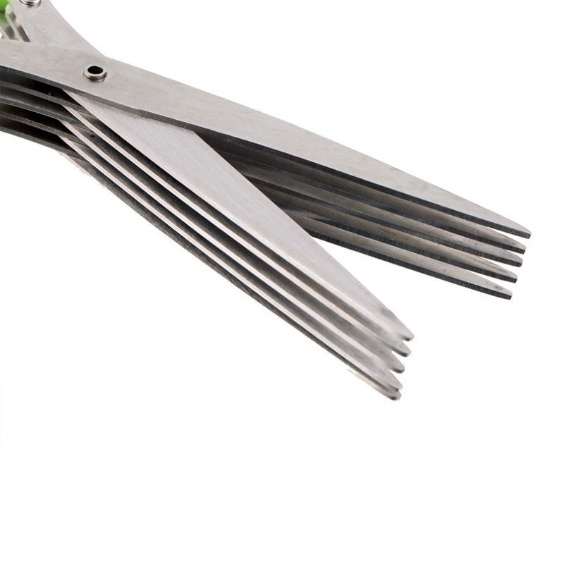 Fast Chop Kitchen Herb Scissors – Multi-Layer Stainless Steel Green Onion & Seaweed Cutter Tool