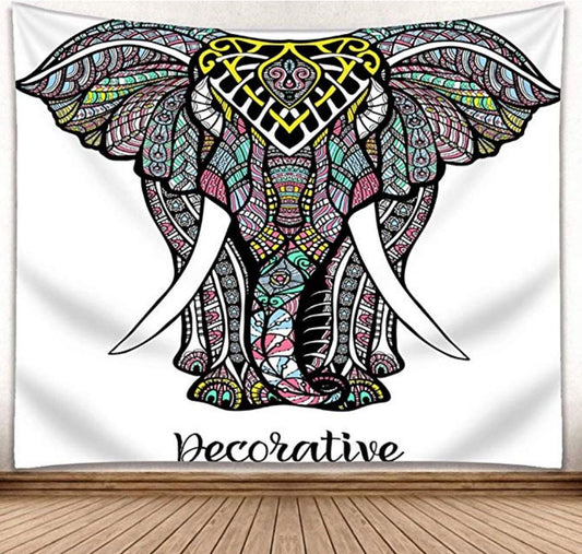 3D Mural Elephant Tapestry for Boho Bedroom Decor