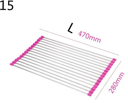 Over Sink Folding Rack Stainless Steel – Kitchen Dish Drying & Drain Organizer