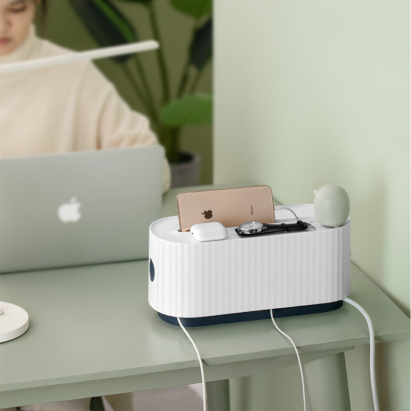 Wire Storage Bin – Keep Chargers, Cables & Power Strips Neat and Safe