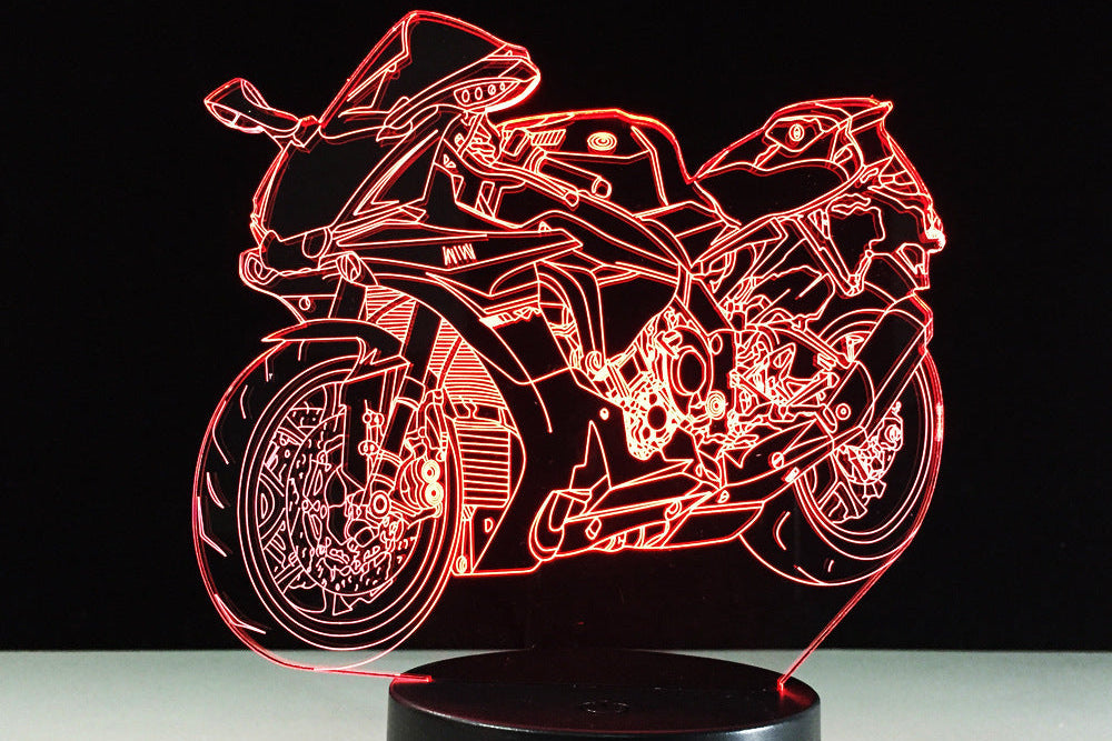 Motorcycle Night Lamp – Stylish LED Desk Lamp Gift for Men & Teens