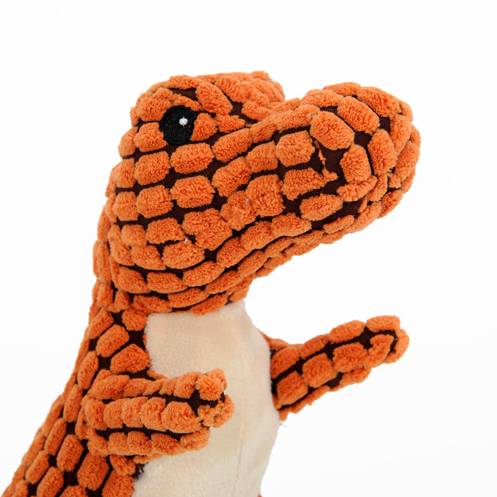 Interactive Dinosaur Dog Toy – Squeaky Plush Chew Toy for Large & Small Dogs