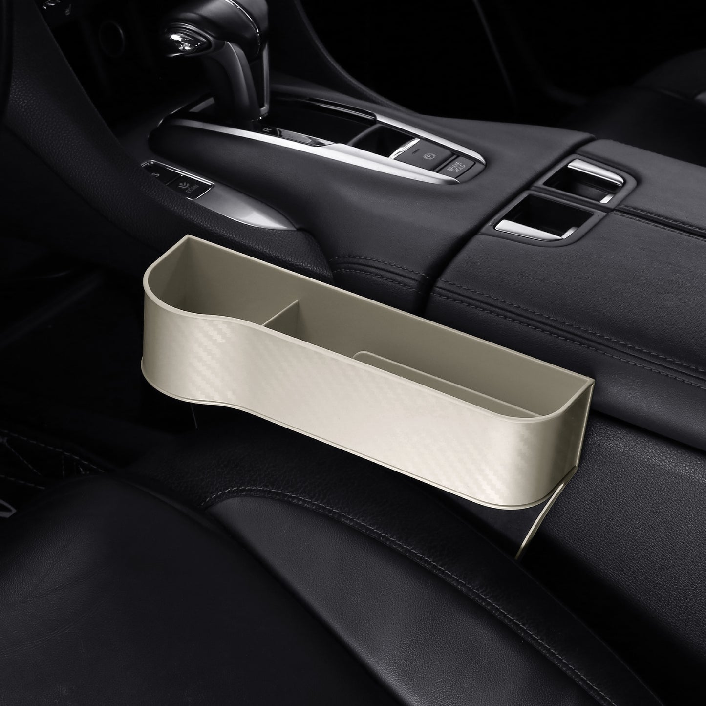 Car Seat Gap Organizer Storage Box – PU Leather Auto Seat Side Pocket for Phone Wallet Keys