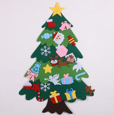Educational Felt Christmas Tree Set – 3D DIY Holiday Decor for Children