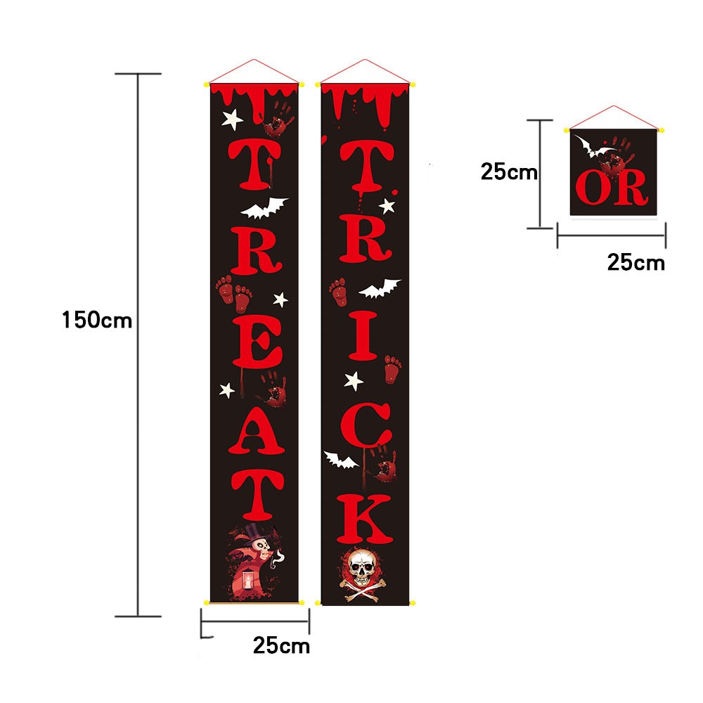 Halloween Outdoor Yard Banner Decoration – Horror Couplets Home Party Decor
