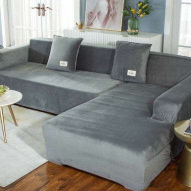 Silver Fox Velvet Sofa Cover – Couch Protector for Living Room