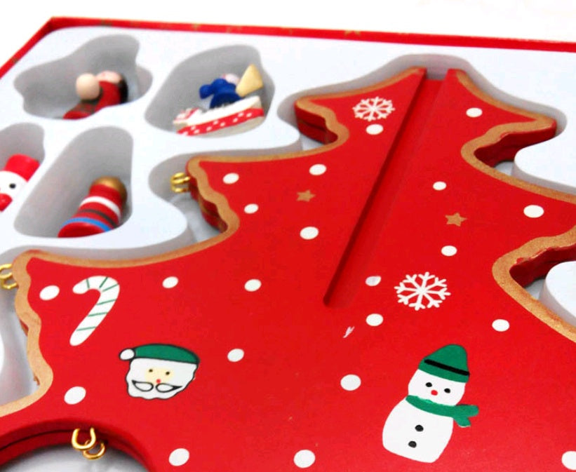 Festive Wooden Desktop Tree – Brighten Your Holiday Workspace