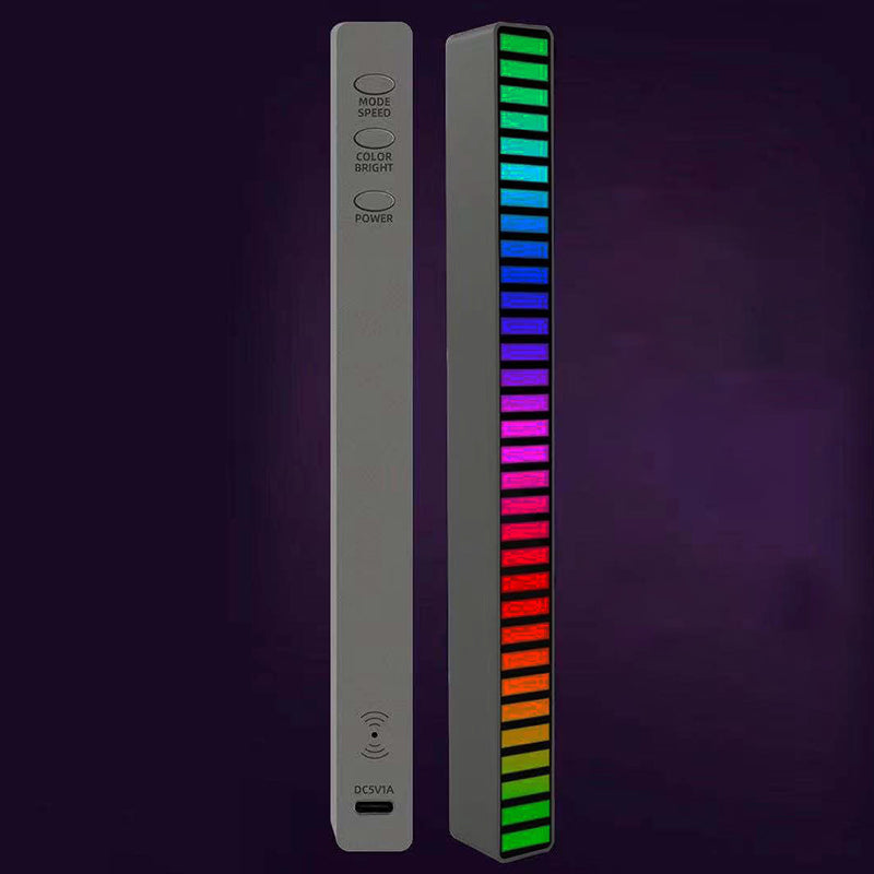 Car Interior RGB Light Bar – Music Rhythm Sound Control LED with Voice Activation & 18 Colors