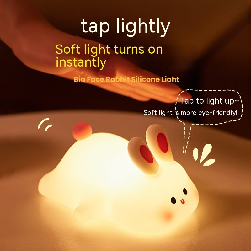 Kids LED Night Light – Touch Sensor Cute Rabbit Bedside Lamp