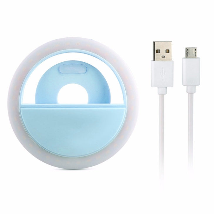 RK12 LED Selfie Ring Light – USB Rechargeable Clip-On Phone Light