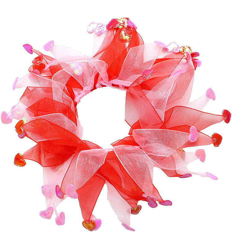 Valentine’s Dog Photo Props – Cute Pet Scarf & Hairband Dress-Up Set
