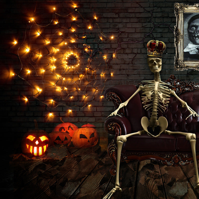 Halloween Spider Web LED Lights – Spooky String Lights