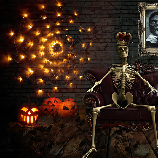 Halloween Spider Web LED Lights – Spooky String Lights