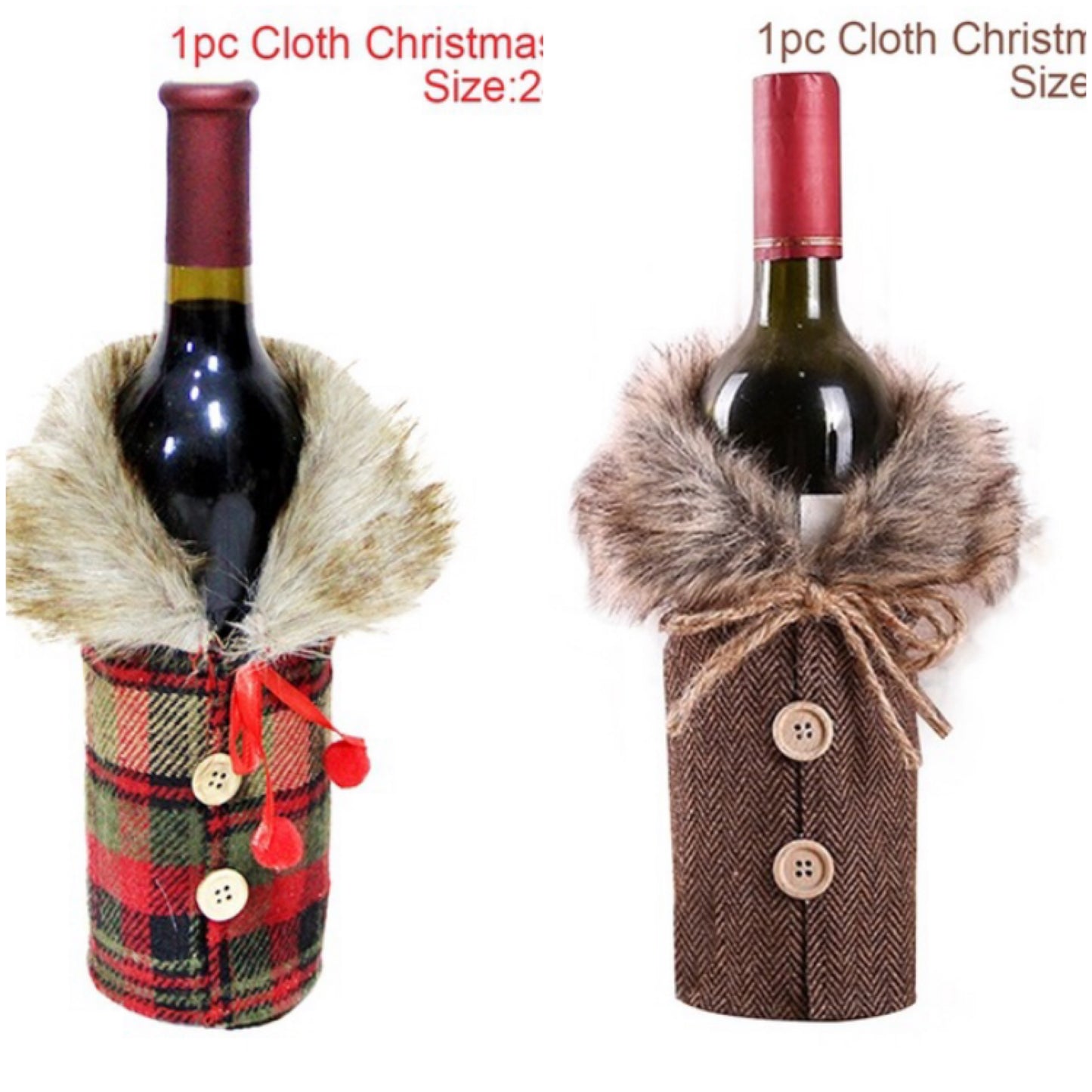 Christmas Wine Bottle Covers for Holiday Cheer