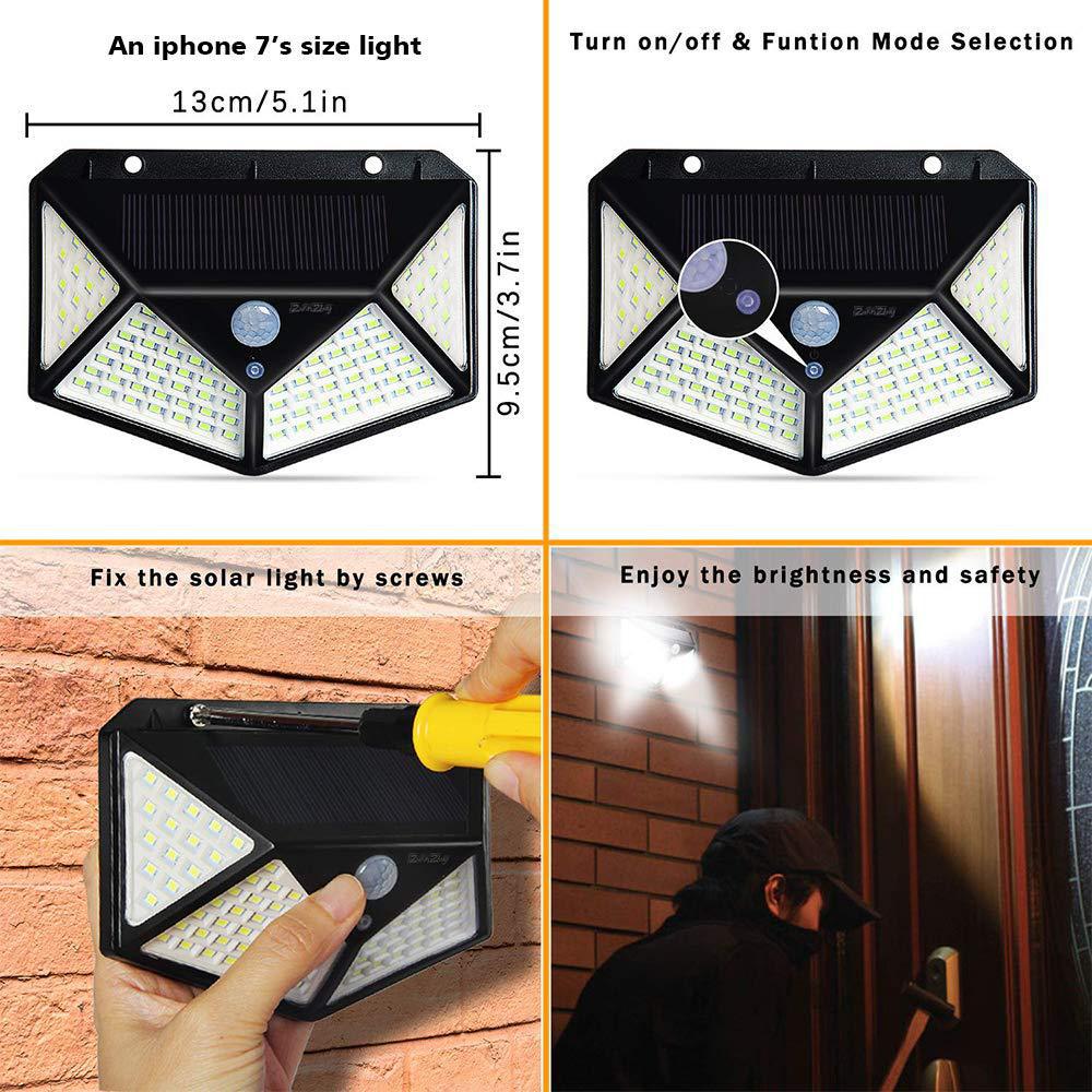 Outdoor Solar Motion Sensor Light – Waterproof LED Wall Light for Security, Garden & Backyard