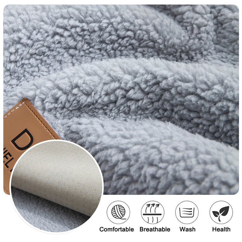 Cozy Lamb Wool Sofa Towel Cover – Thick, Soft, Anti-Slip Couch Protection