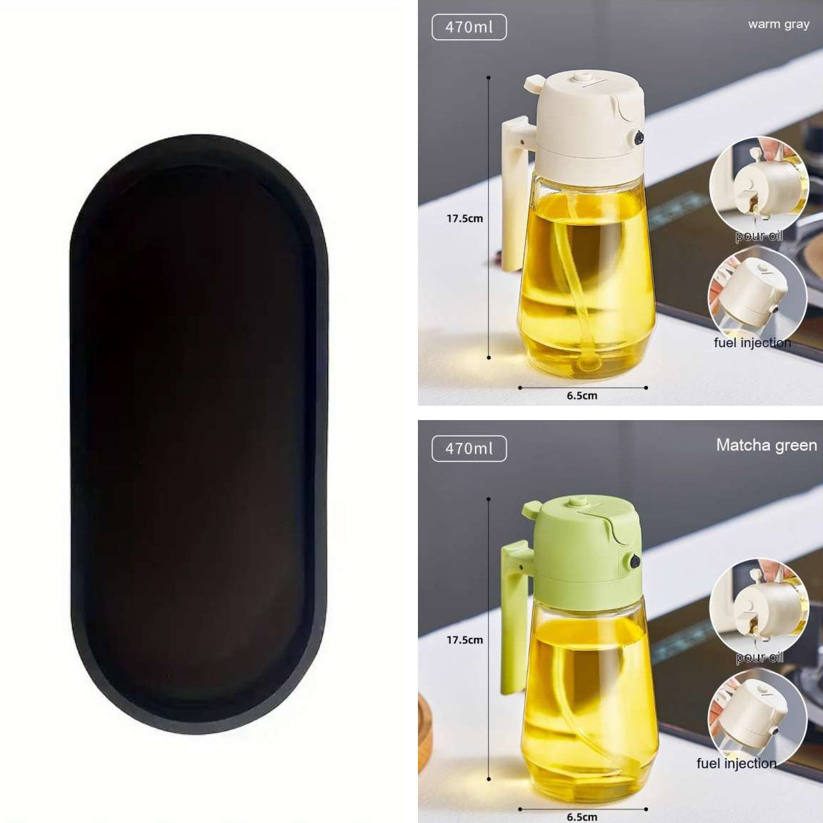 Olive Oil & Vinegar Sprayer Bottle – Kitchen Cooking & BBQ Oil Spray