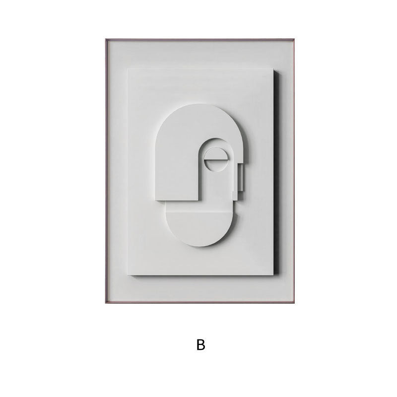 Aesthetic Minimalist Wall Art – 3D Morandi Geometric Painting