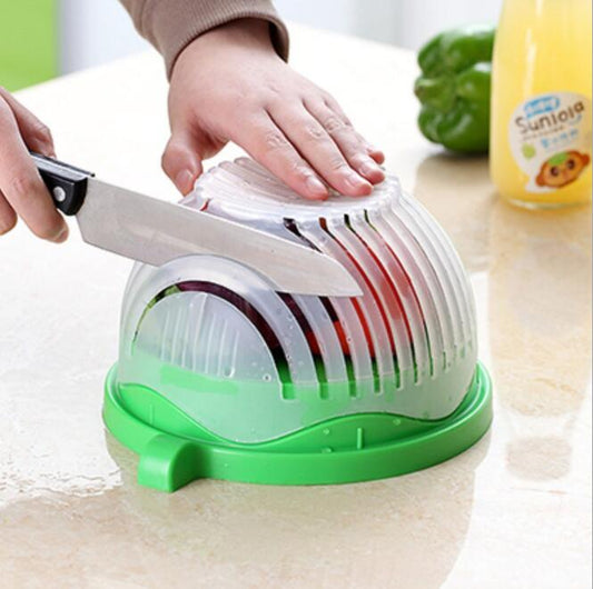 Healthy Living Salad Cutter Fruit & Vegetable Chopper – Quick Prep Kitchen Tool