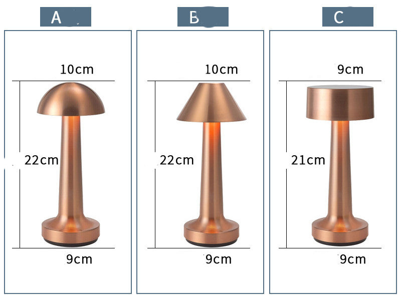 Vintage Industrial Table Lamp – LED Ambient Night Light for Bedroom, bar & Cozy Spaces