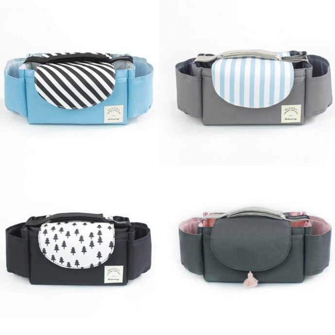 Baby Stroller Organizer & Nappy Bag – Hands-Stroller Storage Essentials