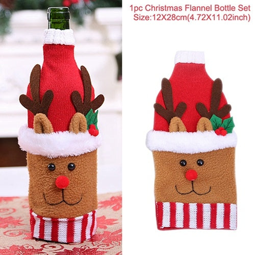 Christmas Wine Bottle Covers for Holiday Cheer