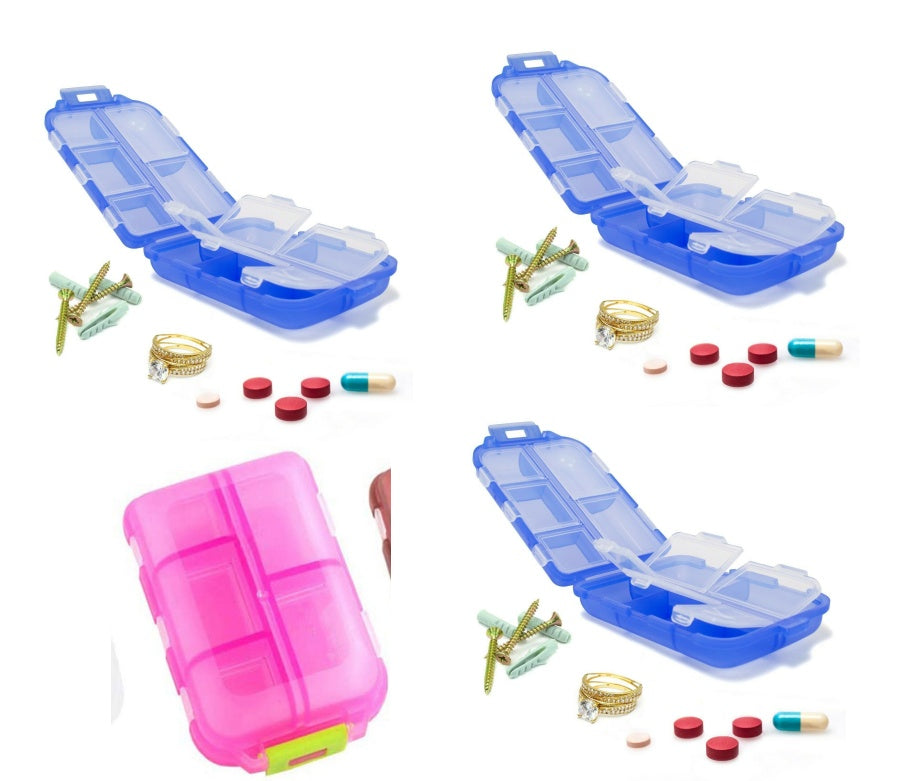 Moisture Proof Pill Organizer – 10 Grid Portable Medicine Box for Travel & Daily Health Use
