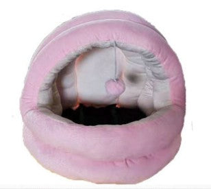 Small Dog & Cat House Bed – Warm Cozy Cave for Indoor Pets