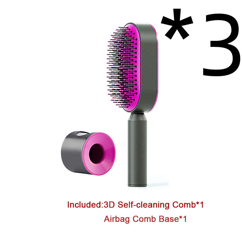 Self-Cleaning Hair Brush – Detangling & Smoothing with One-Click Hair Removal