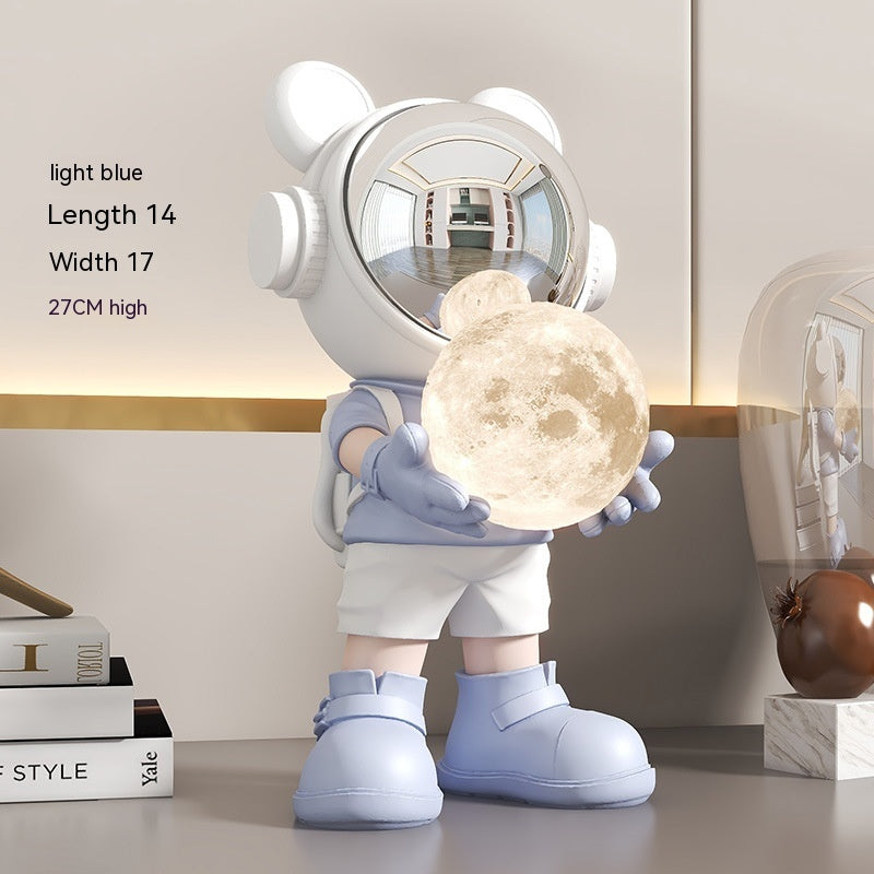 Space Bear Moon Night Light – Cute LED Desk Lamp | Kids Room & Home Decor