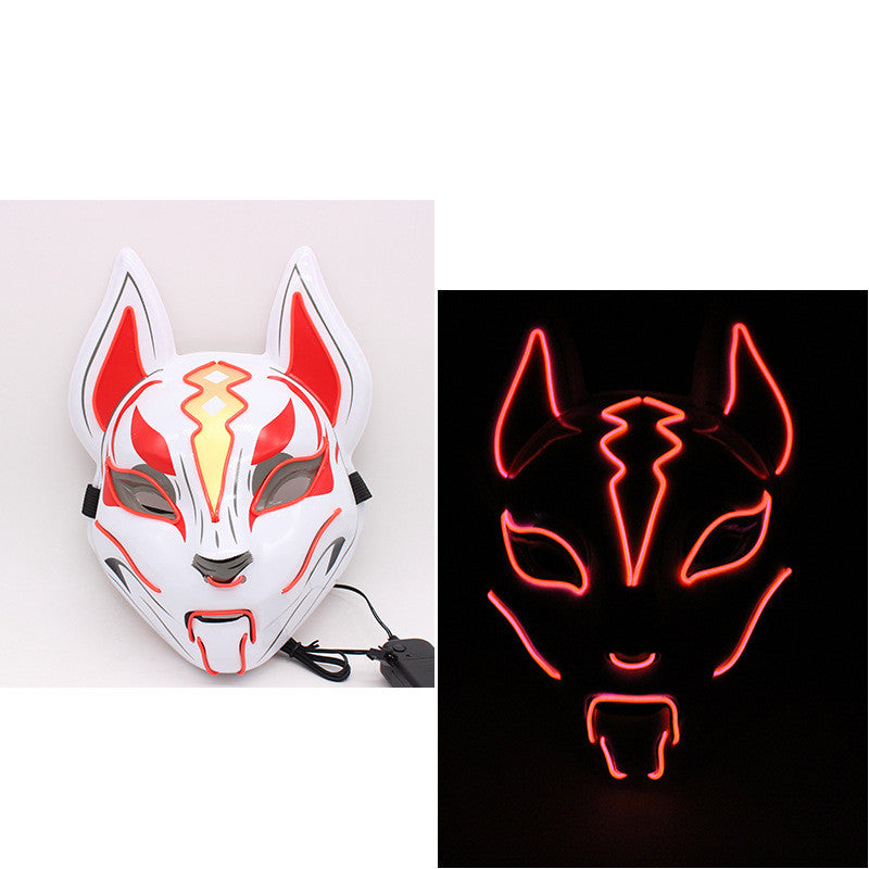 Glowing Cosplay Mask LED – Cat Face Anime Mask, Halloween Party & Bar Costume