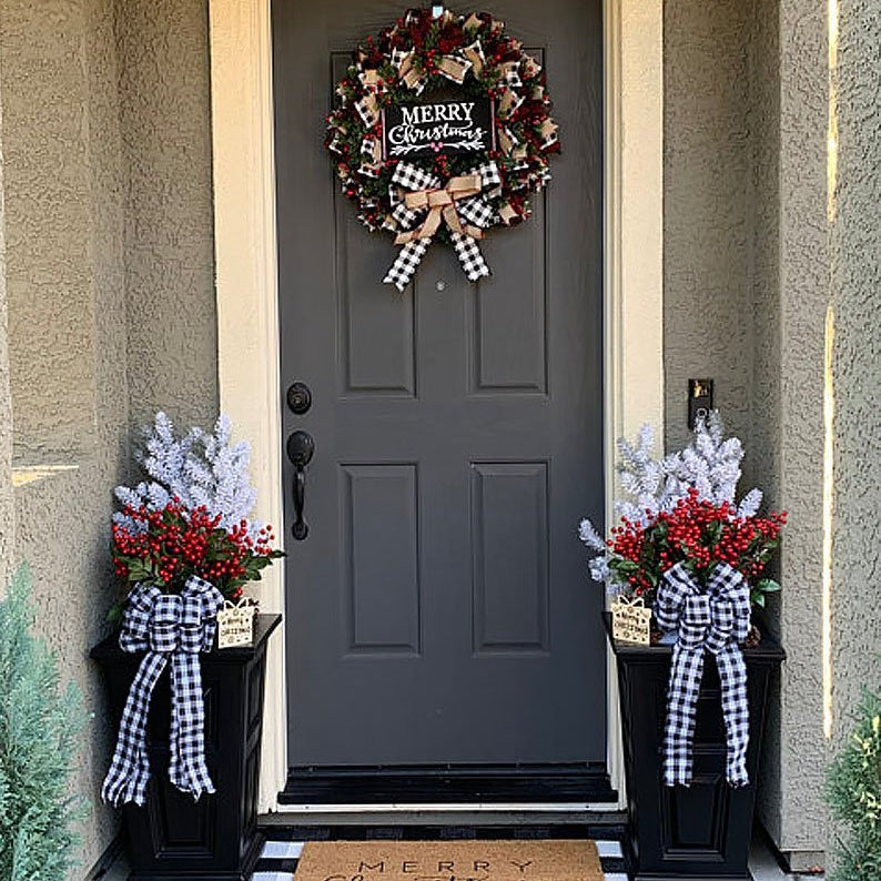 Christmas Garland Ribbon with Bows – Stylish Holiday Decor for Any Room