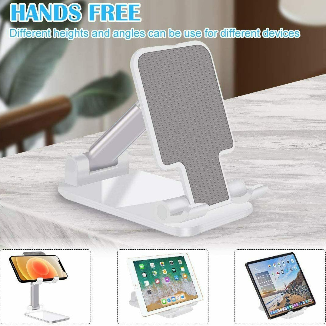 Portable Phone Stand for Desk – Adjustable Foldable Holder for iPhone & Tablet