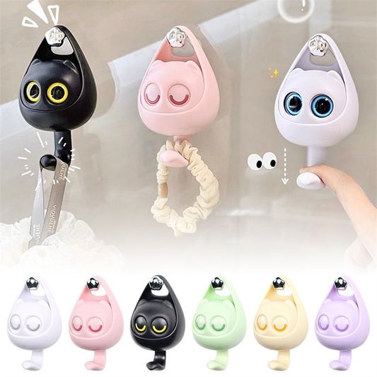 Playful Cat Coat Hook for Keys, Scarves, and Hats