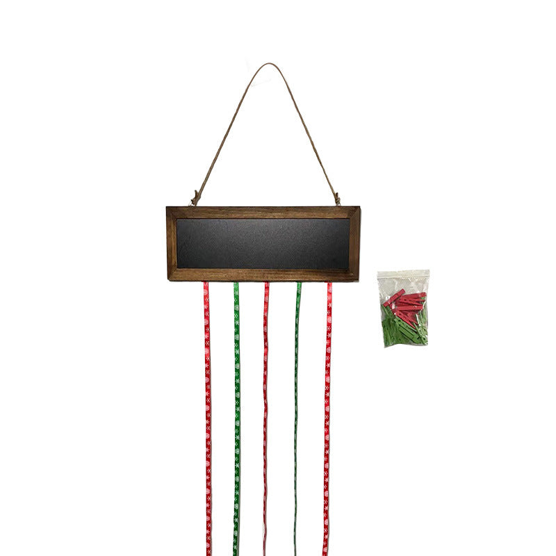 Rustic Wooden Hanging Photo Clips | Wall Decor Picture Frame Display Organizer Board