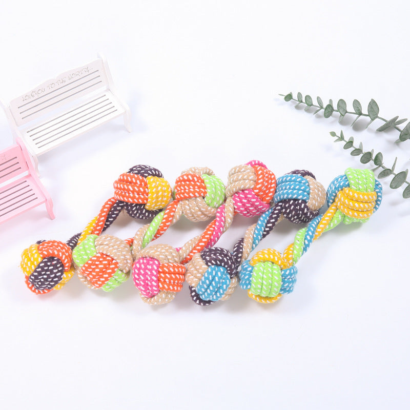 Interactive Dog Rope Chew Toy – Dental Care Ball for Small & Large Dogs