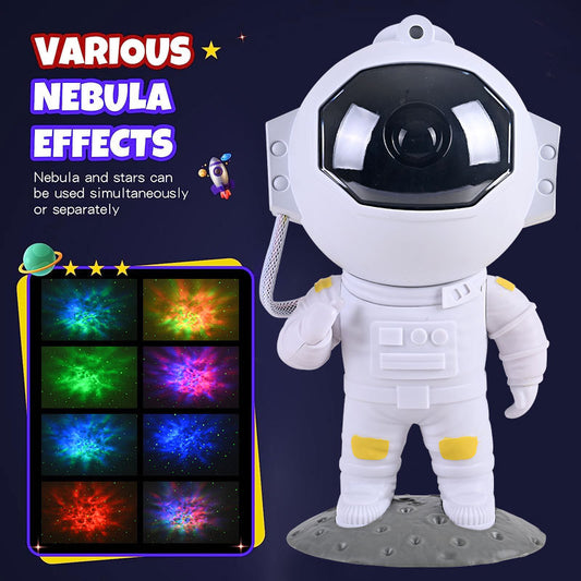 Galaxy Star Projector Astronaut Lamp – Starry Sky Night Light Bedroom Decor