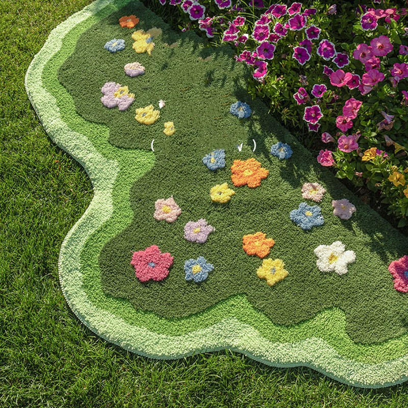 Aesthetic Floral Rug – perfect for living room, bedroom, or hallway