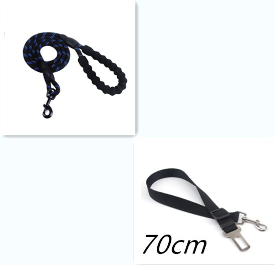 Adjustable Reflective Dog Leash – Durable Nylon Lead for Safe Night Walking