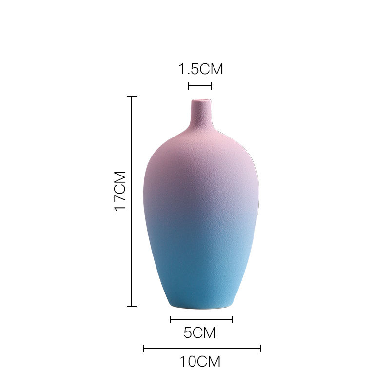 Modern Nordic Flower Vase – Minimalist Ceramic Ornament for Living Room & Bedroom Decor