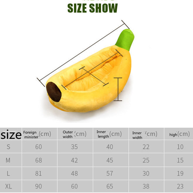 All-Season Pet Kennel Mat – Washable Banana Design Soft Bed for Cats & Small Dogs
